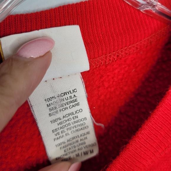 Red Christmas Sweatshirt with Teddy Bear by Holiday Time Sz M - Picture 8 of 8